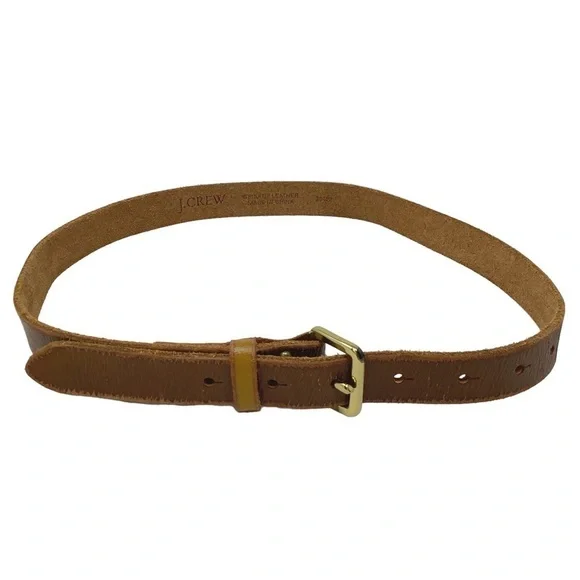 J. Crew Brown Leather Belt Size Small Genuine Leather - Picture 1 of 8